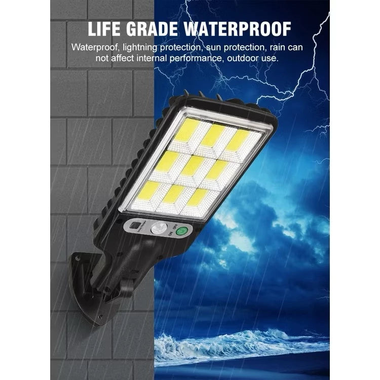 Kit 2 Luz Solar Controle Remoto À Prova D'água Indução Automática Com 3 Modos