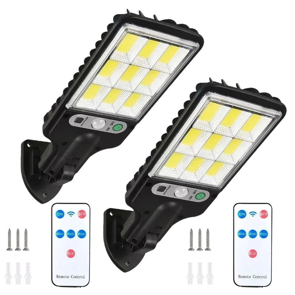 Kit 2 Luz Solar Controle Remoto À Prova D'água Indução Automática Com 3 Modos