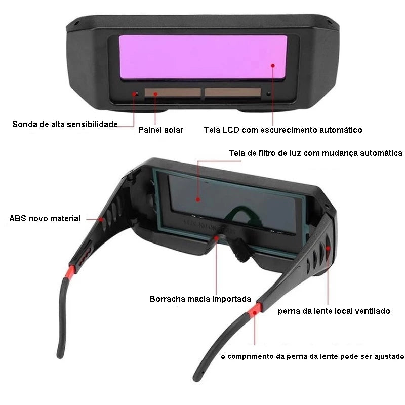 Óculos De Solda C/ Escurecimento Automático