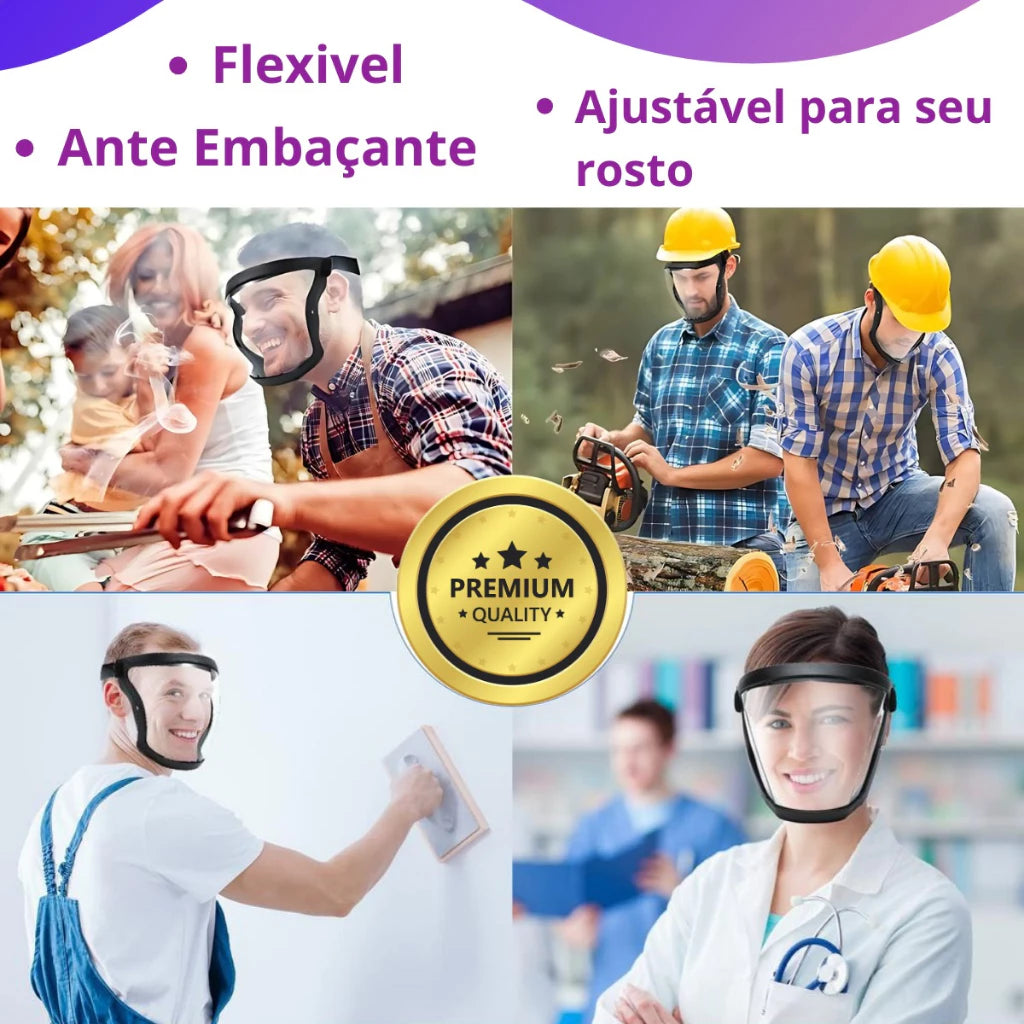 Máscara De Proteção Facial Completa À Prova De Poeira