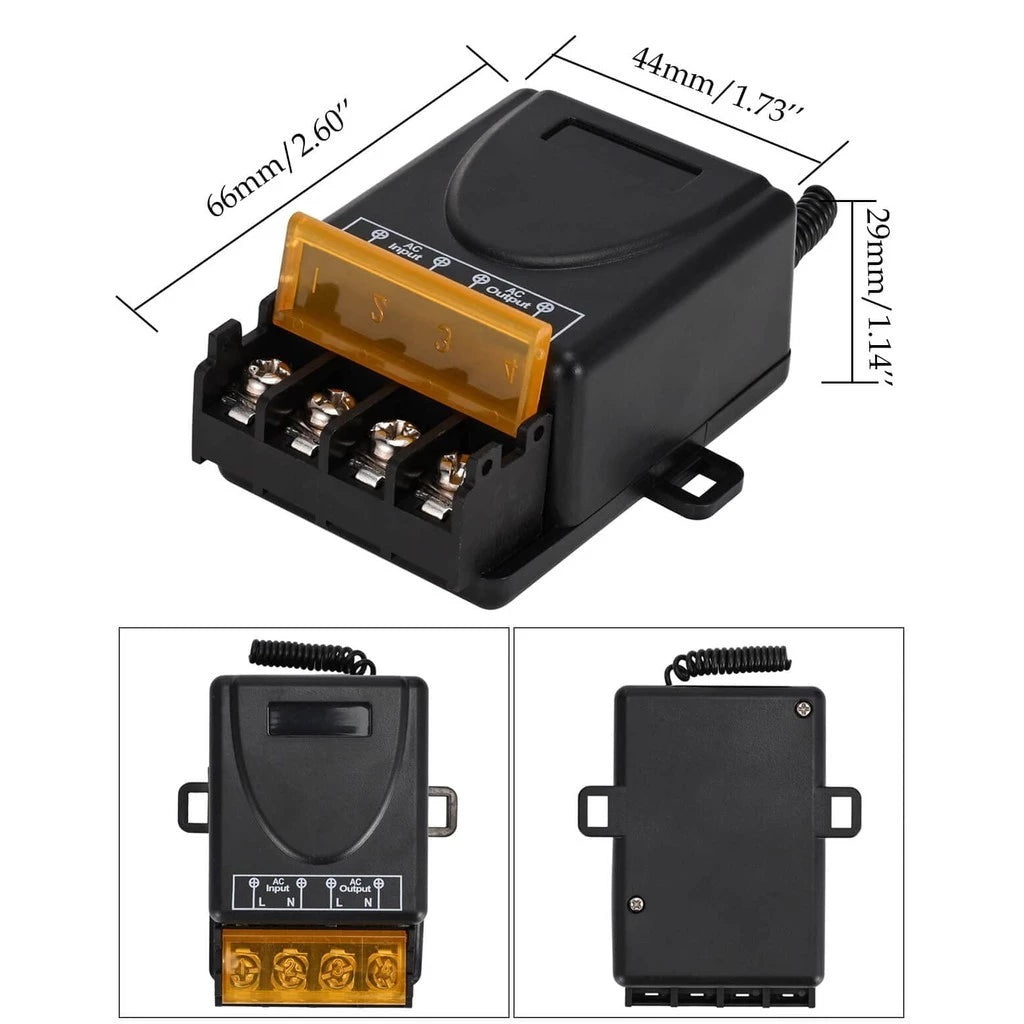 Interruptor Universal Controle Remoto para Lâmpada, Bomba de Água e Porta AC 220V 30A