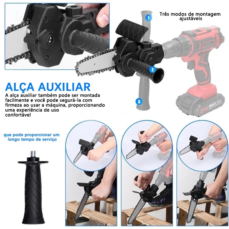 Mini motosserra acoplável