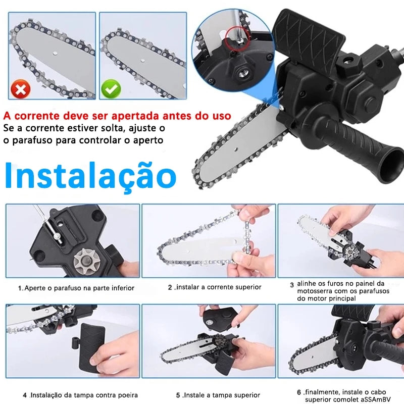 Mini motosserra acoplável