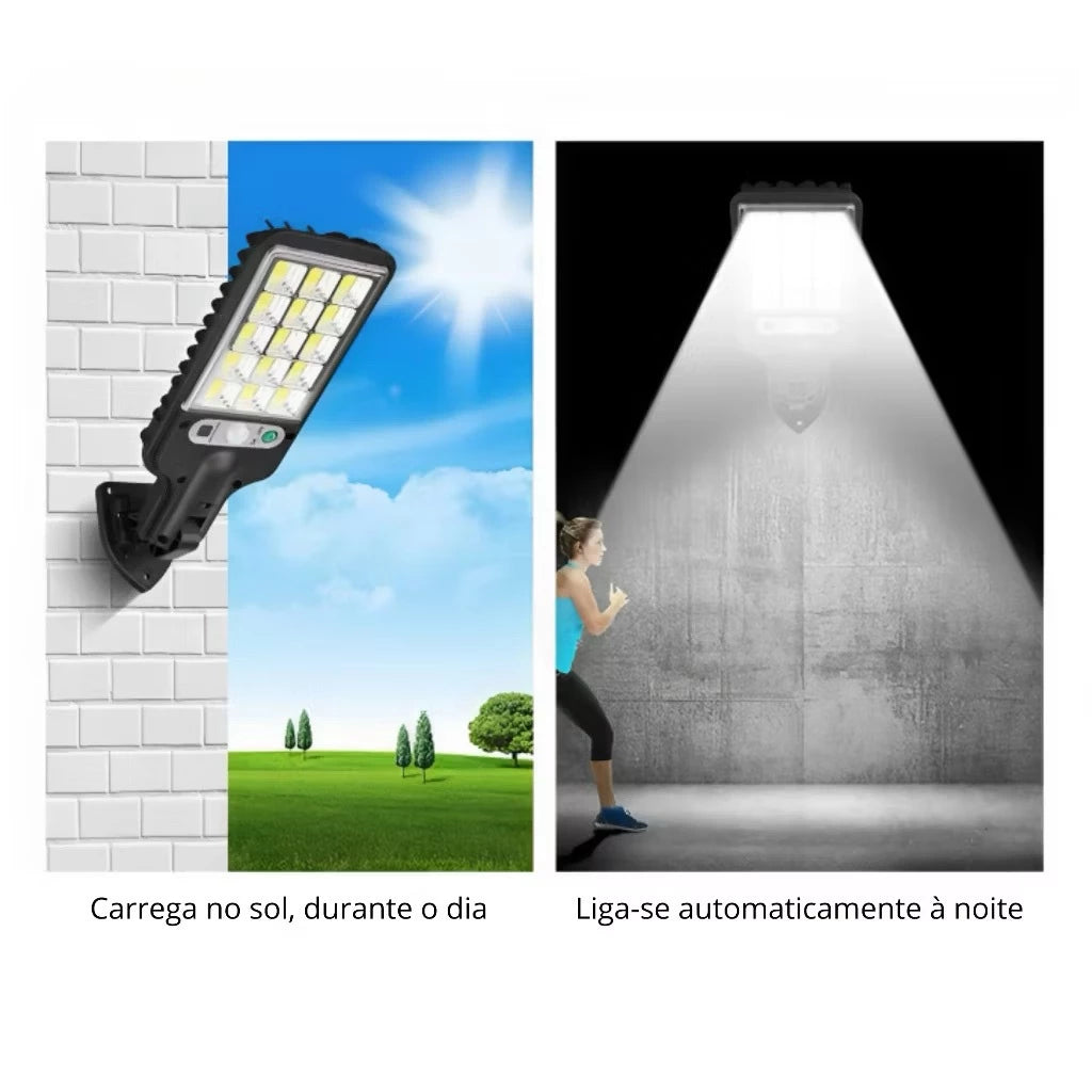 Kit 2 Luz Solar Controle Remoto  À Prova D'água Indução Automática Com 3 Modos