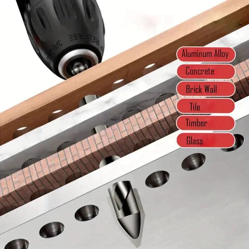 Kit 7 Brocas de carboneto Triangular Titânio Profissionais 3-12mm Para Furar Tudo