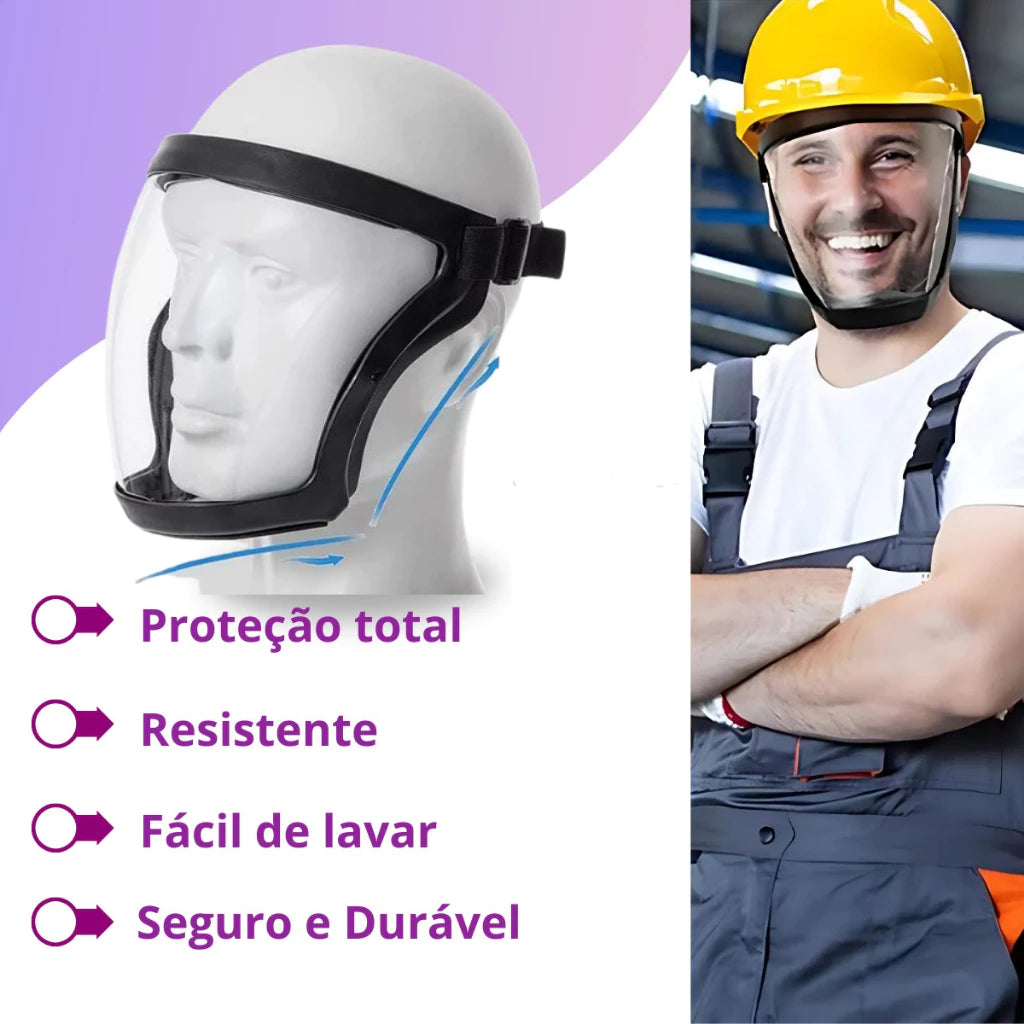 Máscara De Proteção Facial Completa À Prova De Poeira