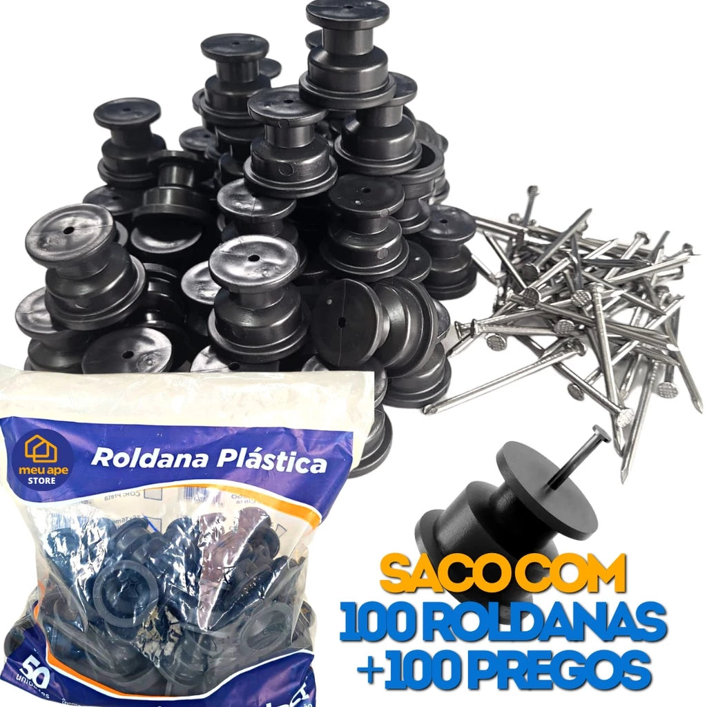 Isolador Roldana 100un Com Prego